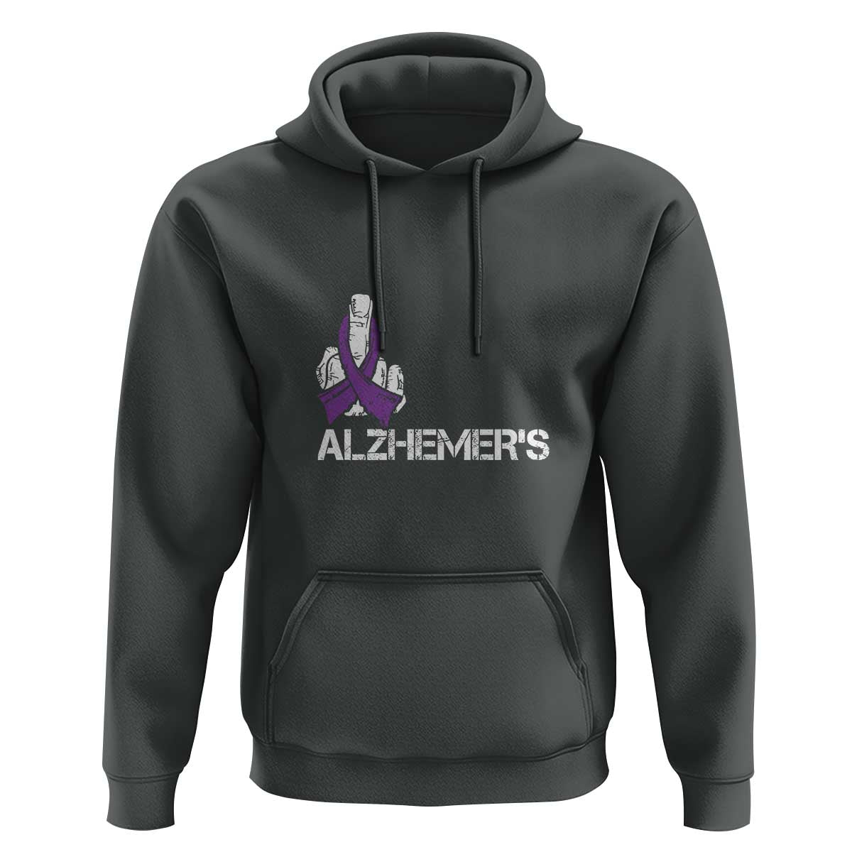Fuck Alzheimer's Dementia Purple Ribbon Hoodie - Wonder Print Shop