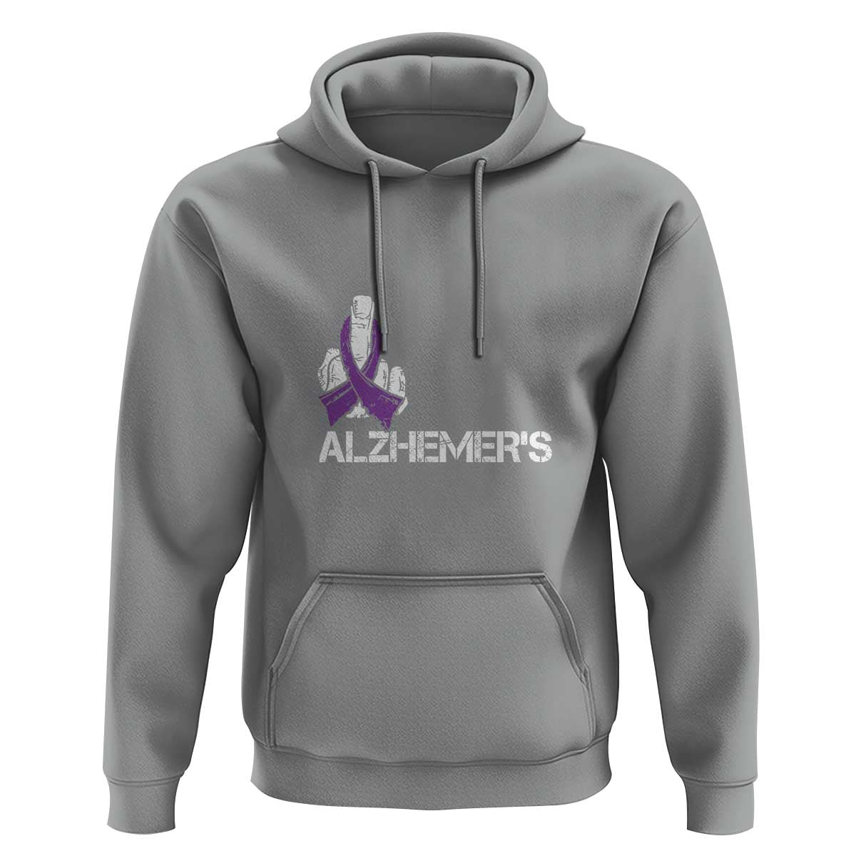 Fuck Alzheimer's Dementia Purple Ribbon Hoodie - Wonder Print Shop