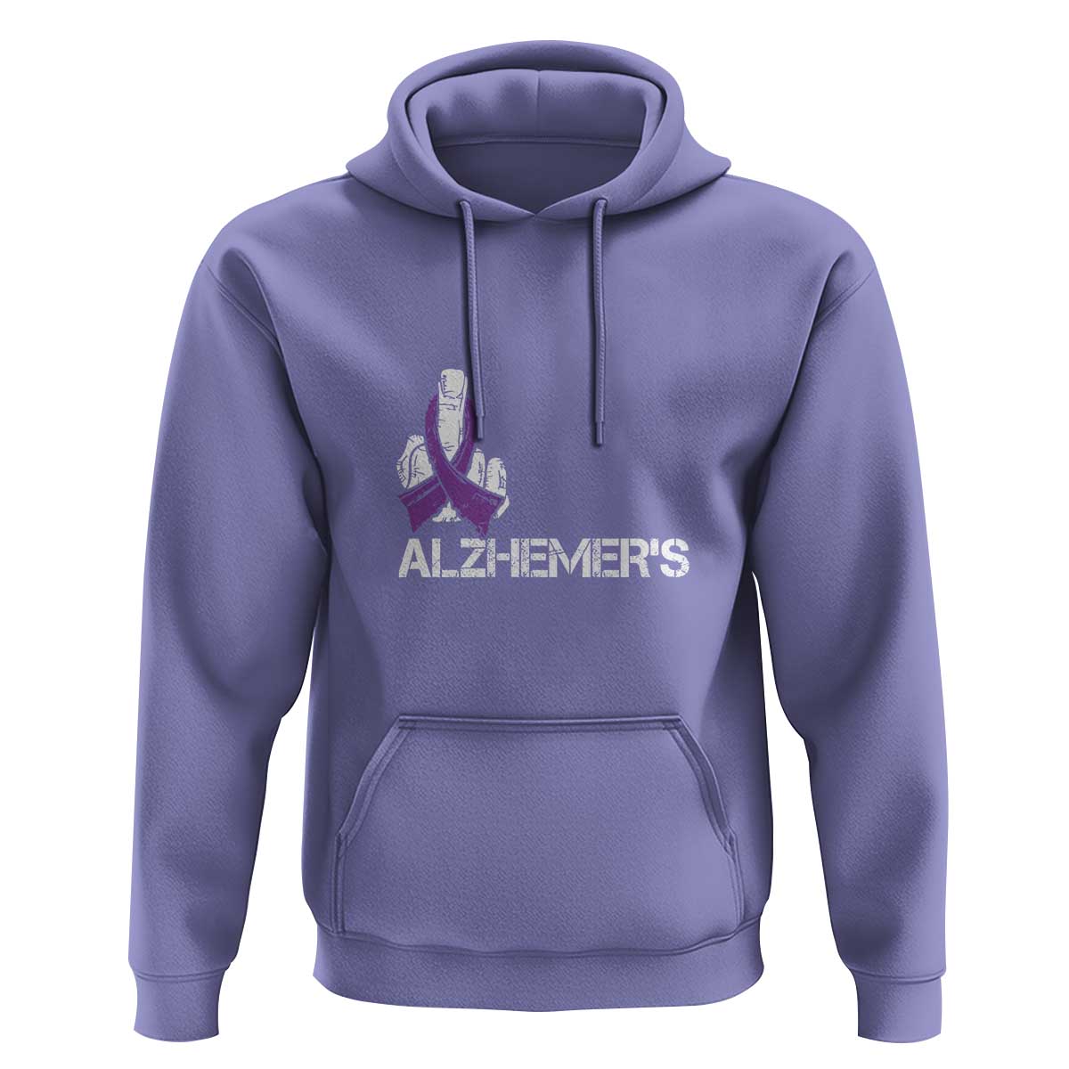 Fuck Alzheimer's Dementia Purple Ribbon Hoodie - Wonder Print Shop