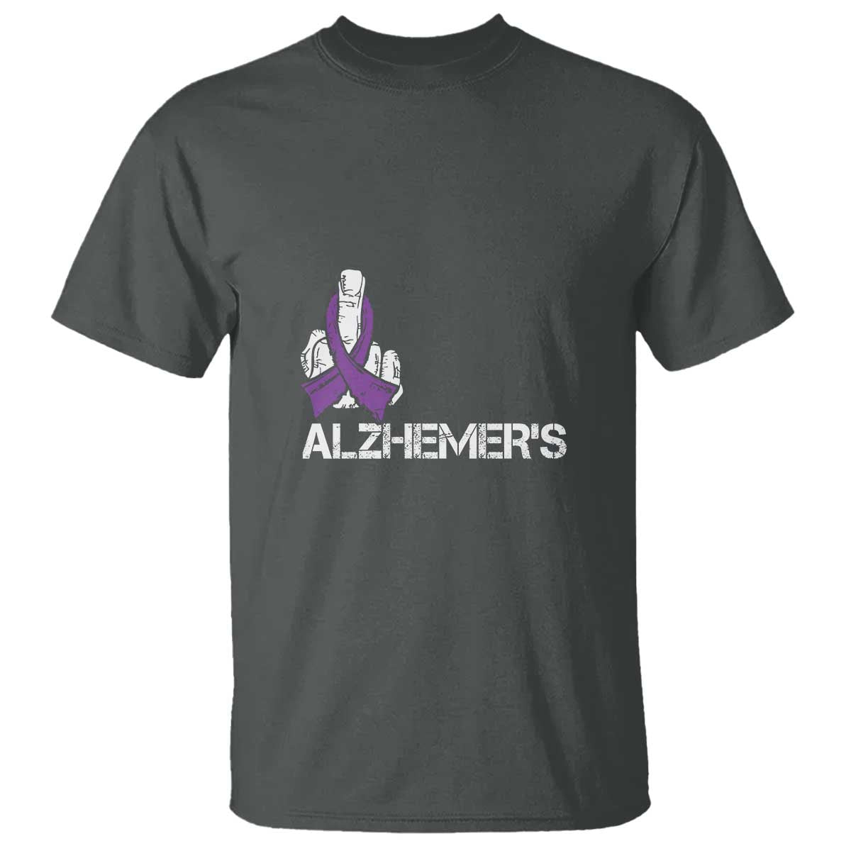 Fuck Alzheimer's Dementia Purple Ribbon T Shirt - Wonder Print Shop