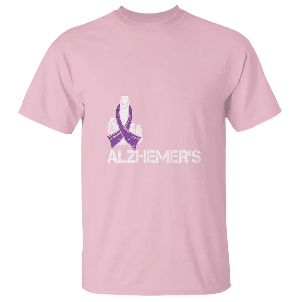 Fuck Alzheimer's Dementia Purple Ribbon T Shirt - Wonder Print Shop