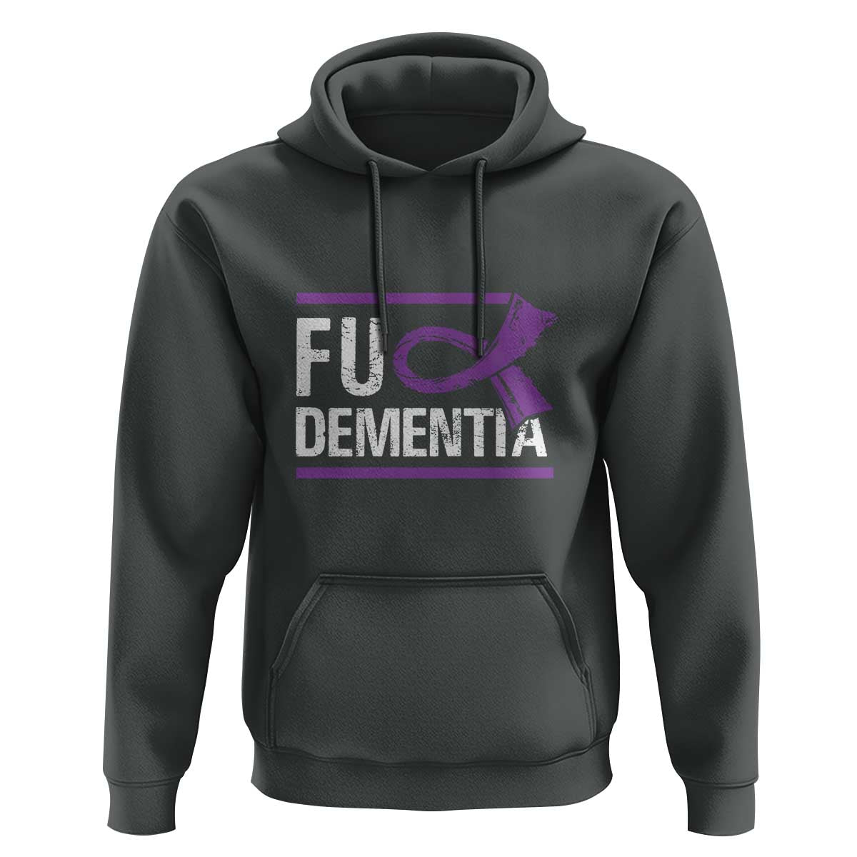 Fuck Dementia Alzheimer Purple Ribbon Hoodie - Wonder Print Shop