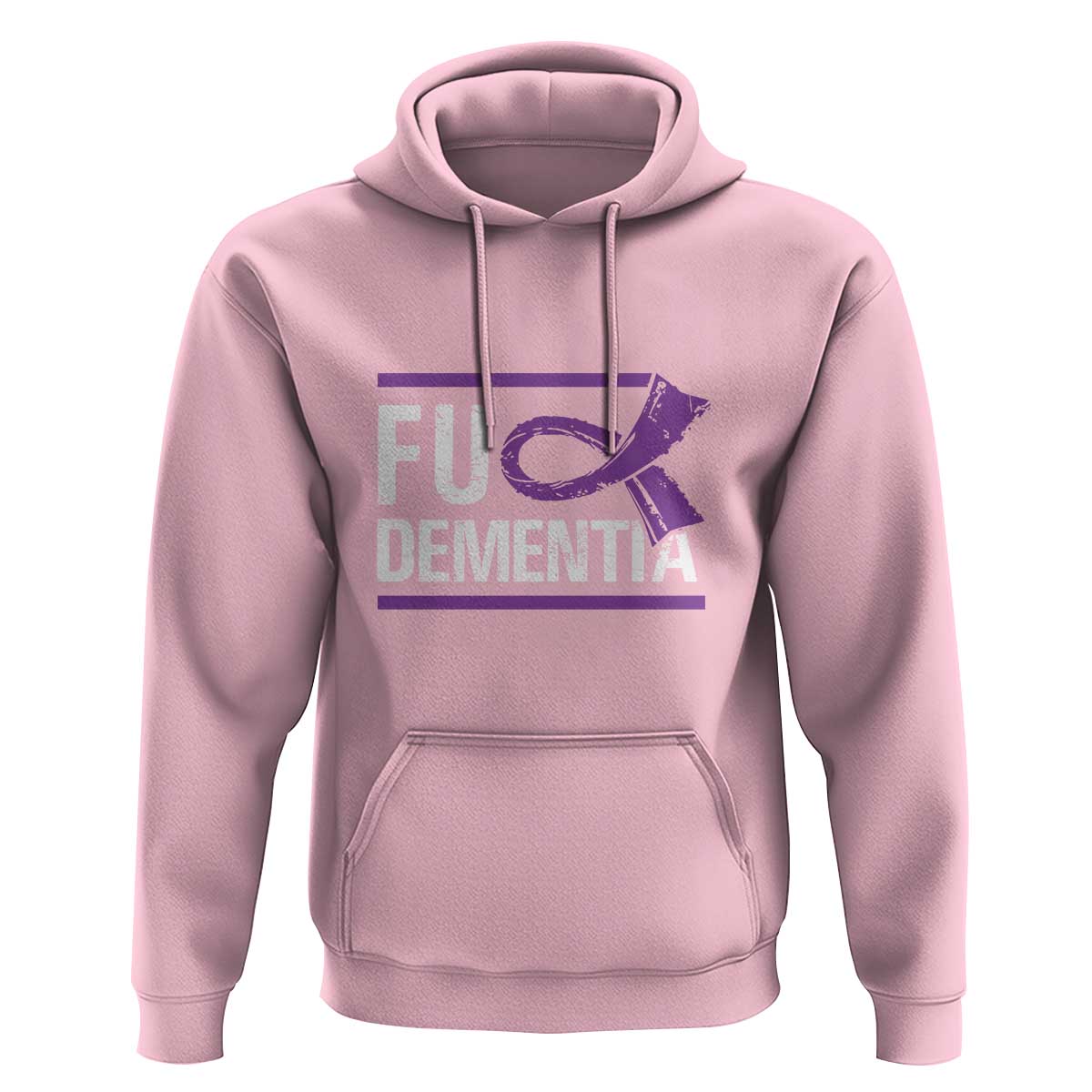 Fuck Dementia Alzheimer Purple Ribbon Hoodie - Wonder Print Shop