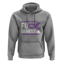 Fuck Dementia Alzheimer Purple Ribbon Hoodie - Wonder Print Shop
