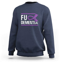 Fuck Dementia Alzheimer Purple Ribbon Sweatshirt - Wonder Print Shop