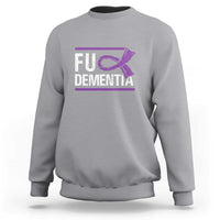 Fuck Dementia Alzheimer Purple Ribbon Sweatshirt - Wonder Print Shop