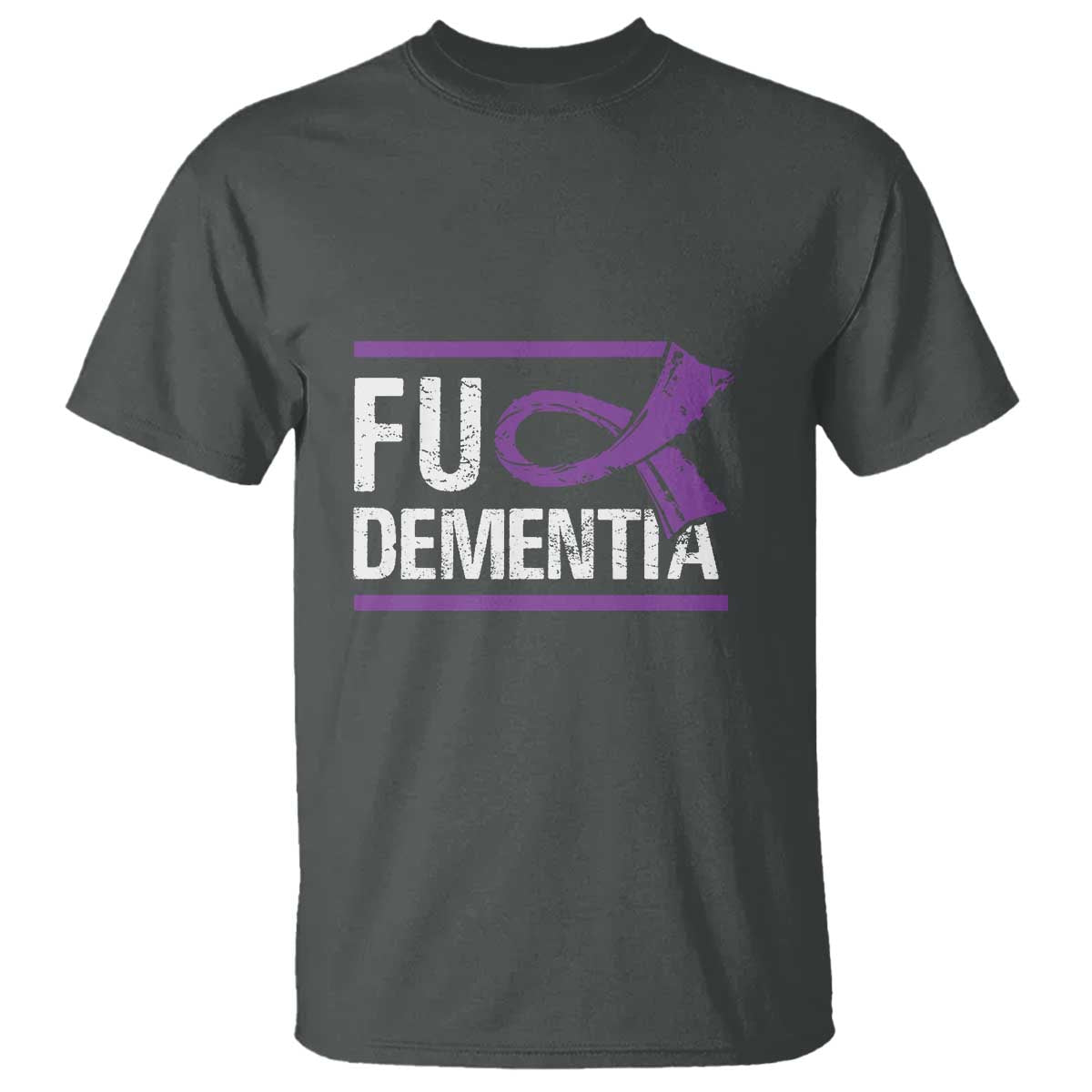 Fuck Dementia Alzheimer Purple Ribbon T Shirt - Wonder Print Shop