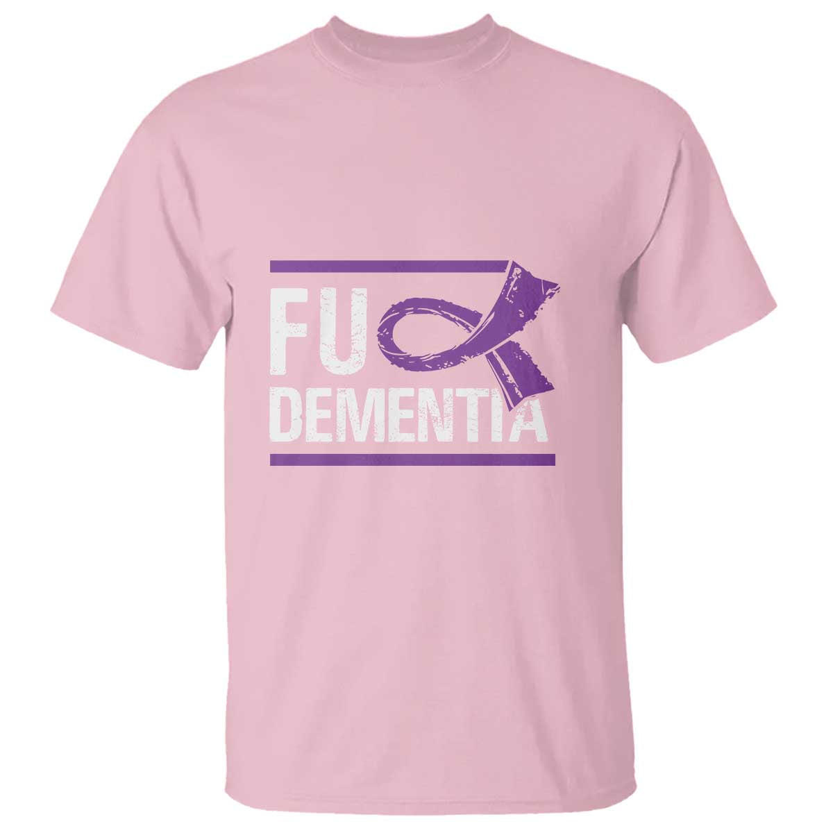 Fuck Dementia Alzheimer Purple Ribbon T Shirt - Wonder Print Shop