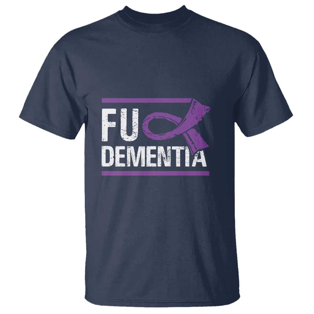 Fuck Dementia Alzheimer Purple Ribbon T Shirt - Wonder Print Shop