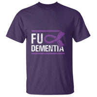 Fuck Dementia Alzheimer Purple Ribbon T Shirt - Wonder Print Shop