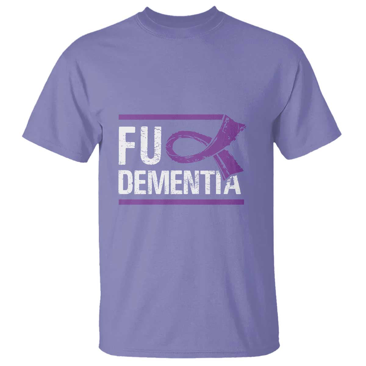 Fuck Dementia Alzheimer Purple Ribbon T Shirt - Wonder Print Shop