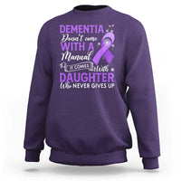 Alzheimer Awareness Sweatshirt Dementia Comes With A Daughter Who Never Gives Up - Wonder Print Shop