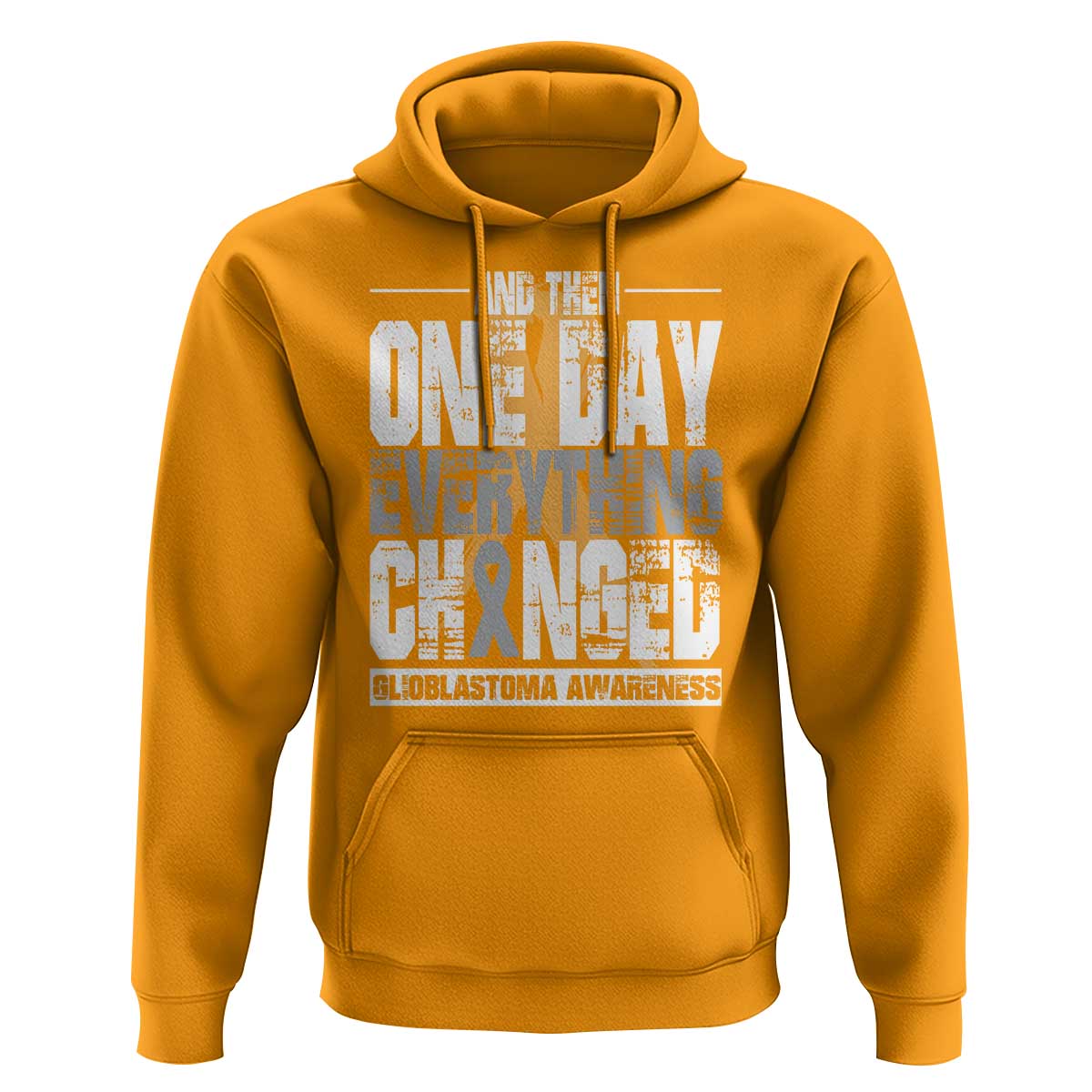 Glioblastoma Awareness Hoodie One Day Everything Changed Brain Tumor - Wonder Print Shop