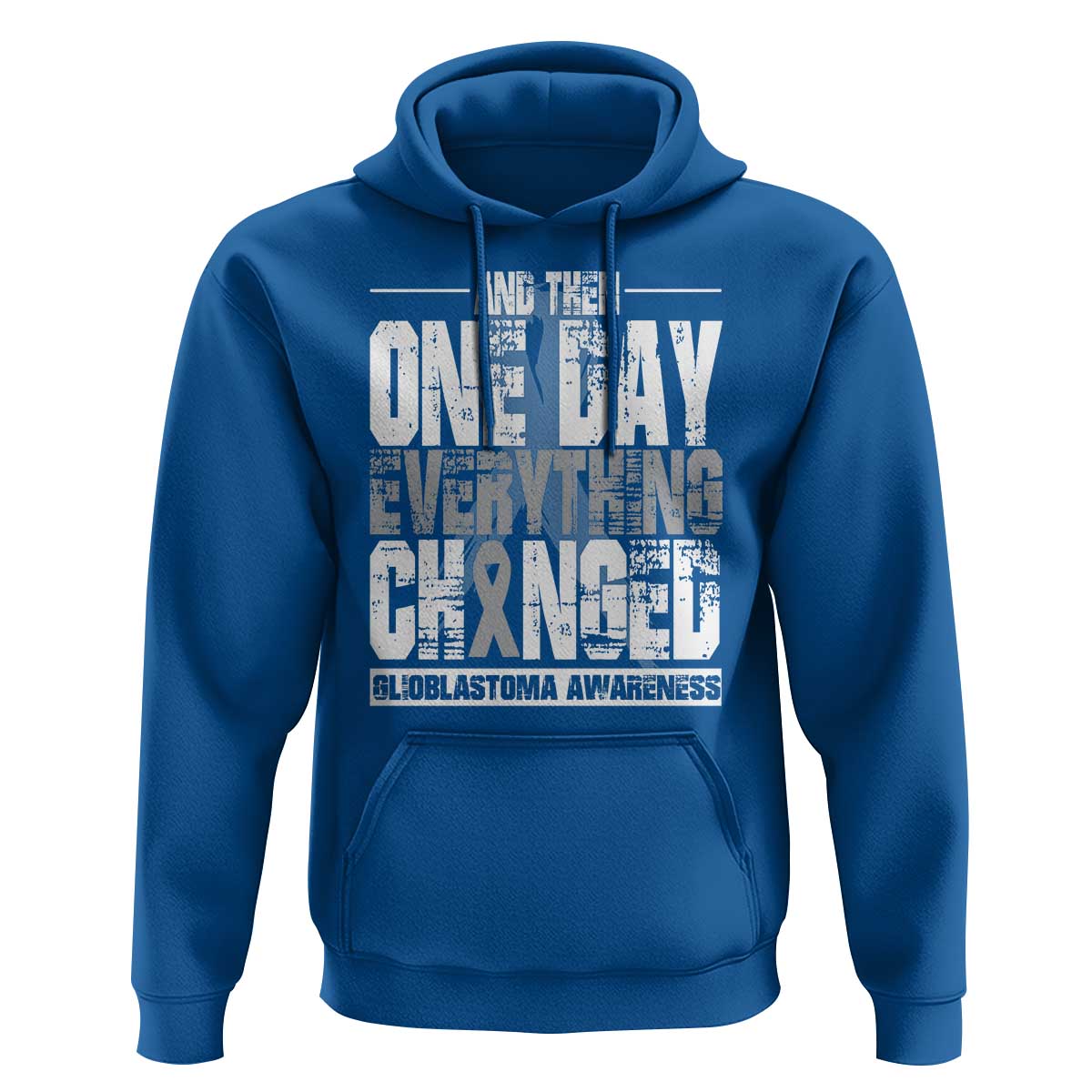 Glioblastoma Awareness Hoodie One Day Everything Changed Brain Tumor - Wonder Print Shop
