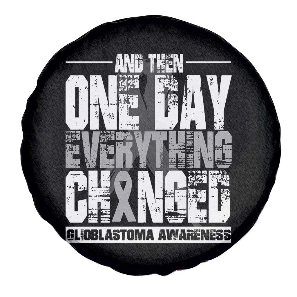 Glioblastoma Awareness Spare Tire Cover One Day Everything Changed Brain Tumor