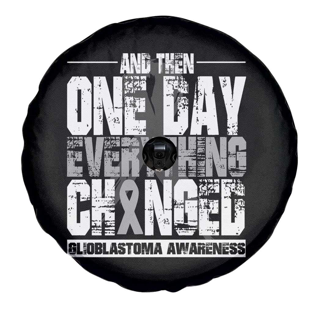 Glioblastoma Awareness Spare Tire Cover One Day Everything Changed Brain Tumor