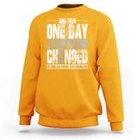 Glioblastoma Awareness Sweatshirt One Day Everything Changed Brain Tumor - Wonder Print Shop