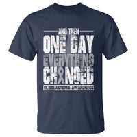 Glioblastoma Awareness T Shirt One Day Everything Changed Brain Tumor - Wonder Print Shop