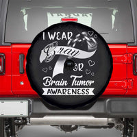 I Wear Gray For Brain Tumor Awareness Spare Tire Cover