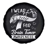 I Wear Gray For Brain Tumor Awareness Spare Tire Cover