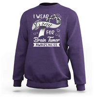 I Wear Gray For Brain Tumor Awareness Sweatshirt - Wonder Print Shop