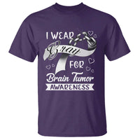 I Wear Gray For Brain Tumor Awareness T Shirt - Wonder Print Shop