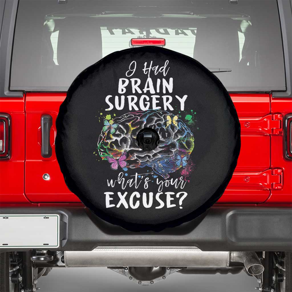 Brain Tumor Awareness Spare Tire Cover I Had Brain Surgery What's Your Excuse