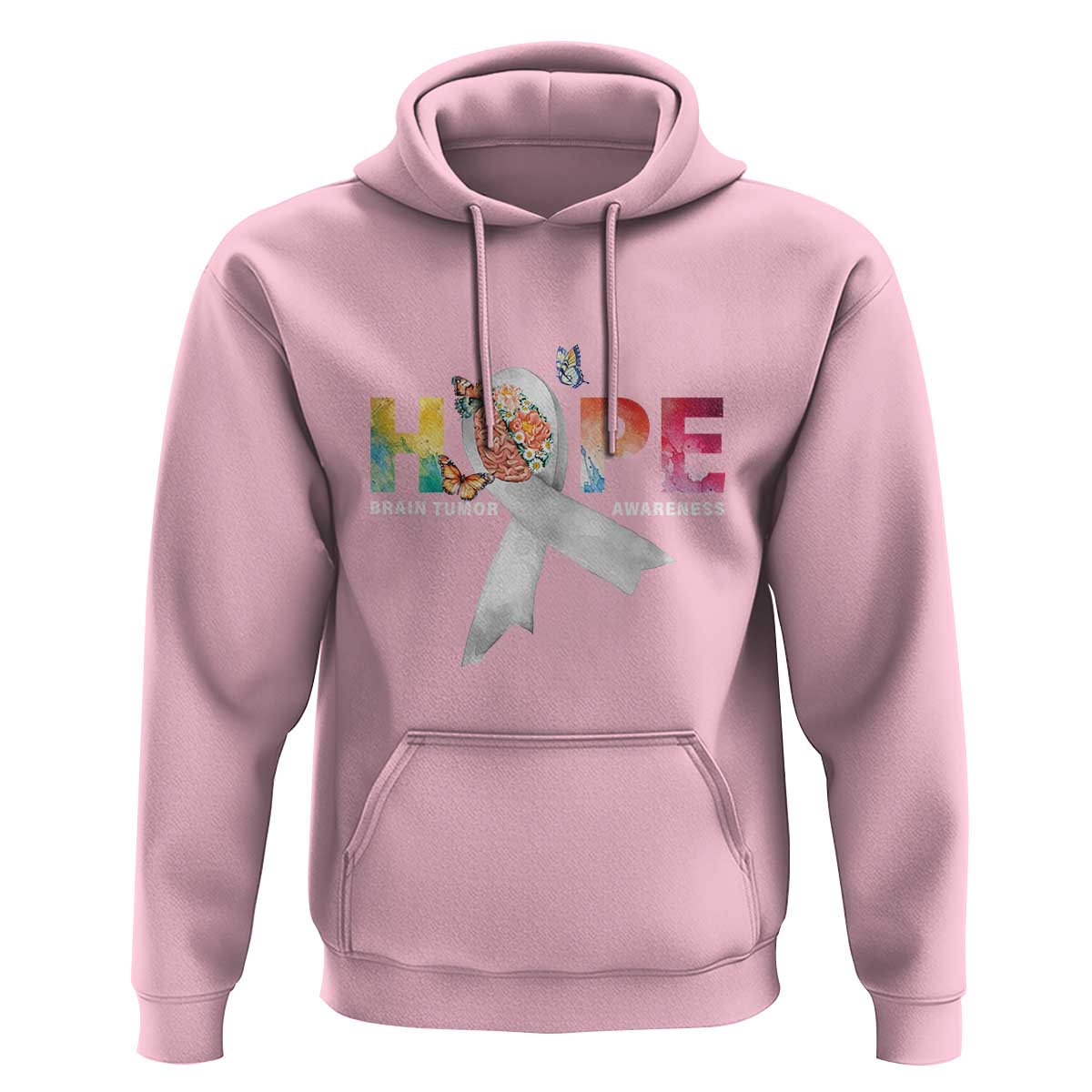 Hope Brain Tumor Awareness Gray Ribbon Hoodie - Wonder Print Shop