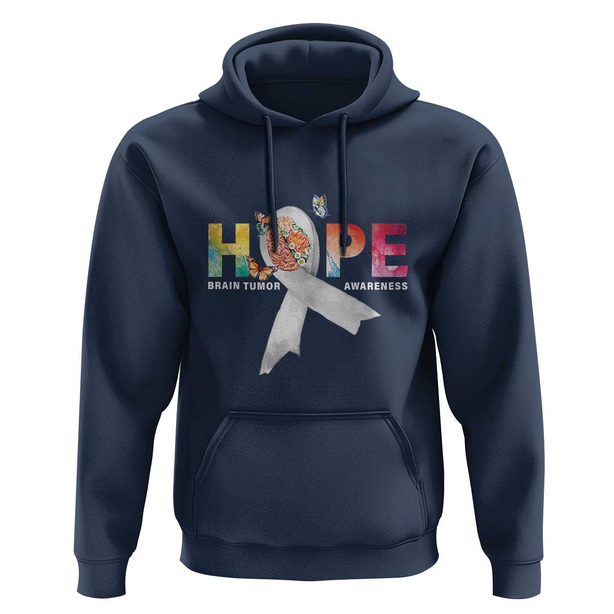 Hope Brain Tumor Awareness Gray Ribbon Hoodie - Wonder Print Shop