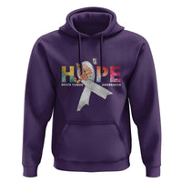 Hope Brain Tumor Awareness Gray Ribbon Hoodie - Wonder Print Shop