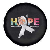 Hope Brain Tumor Awareness Gray Ribbon Spare Tire Cover