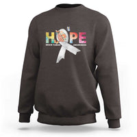 Hope Brain Tumor Awareness Gray Ribbon Sweatshirt - Wonder Print Shop