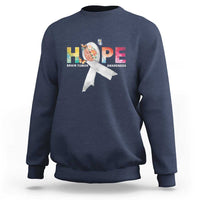 Hope Brain Tumor Awareness Gray Ribbon Sweatshirt - Wonder Print Shop