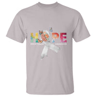 Hope Brain Tumor Awareness Gray Ribbon T Shirt - Wonder Print Shop