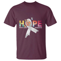 Hope Brain Tumor Awareness Gray Ribbon T Shirt - Wonder Print Shop