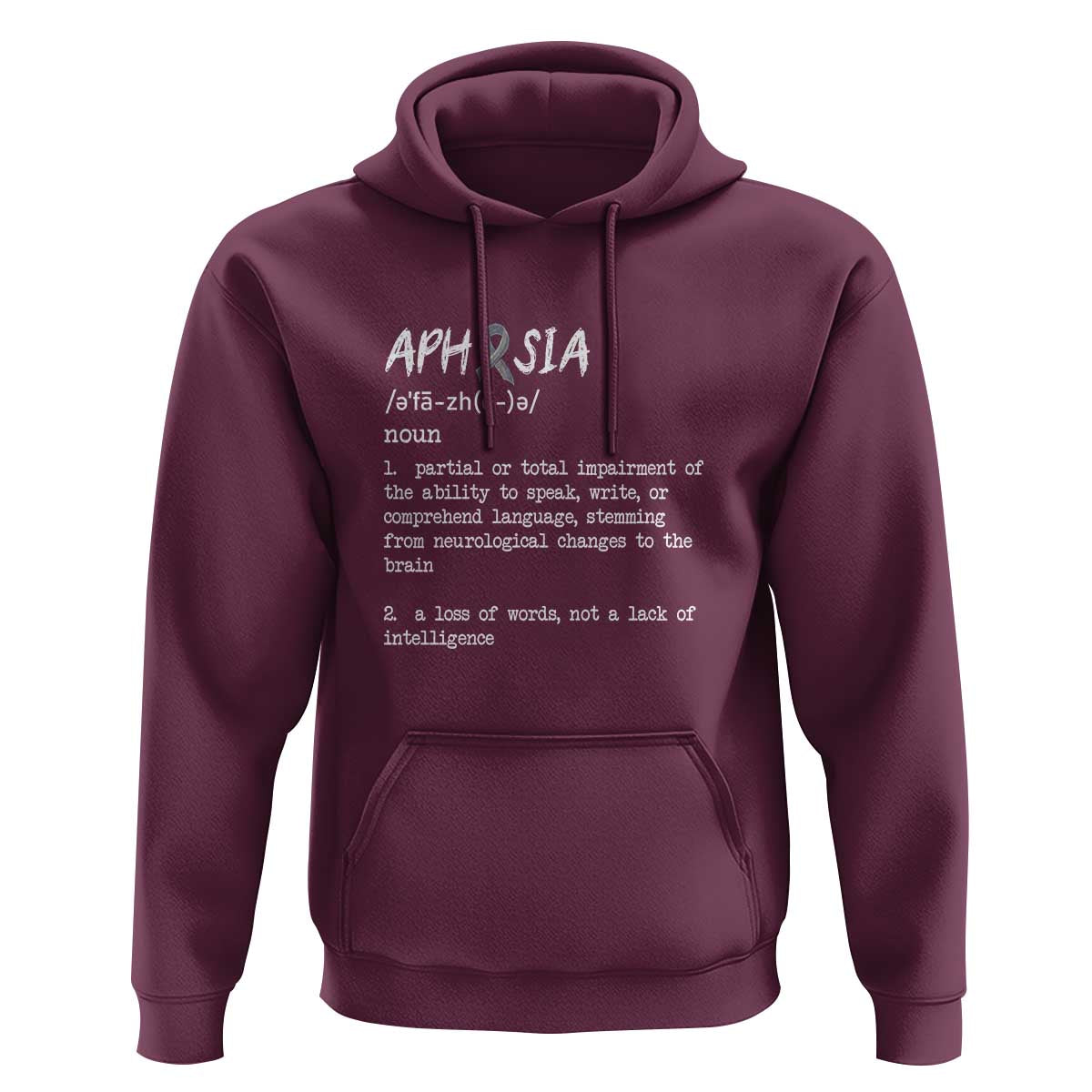 Funny Educational Aphasia Definition Hoodie A Loss Of Words Not A Lack Of Intelligence - Wonder Print Shop