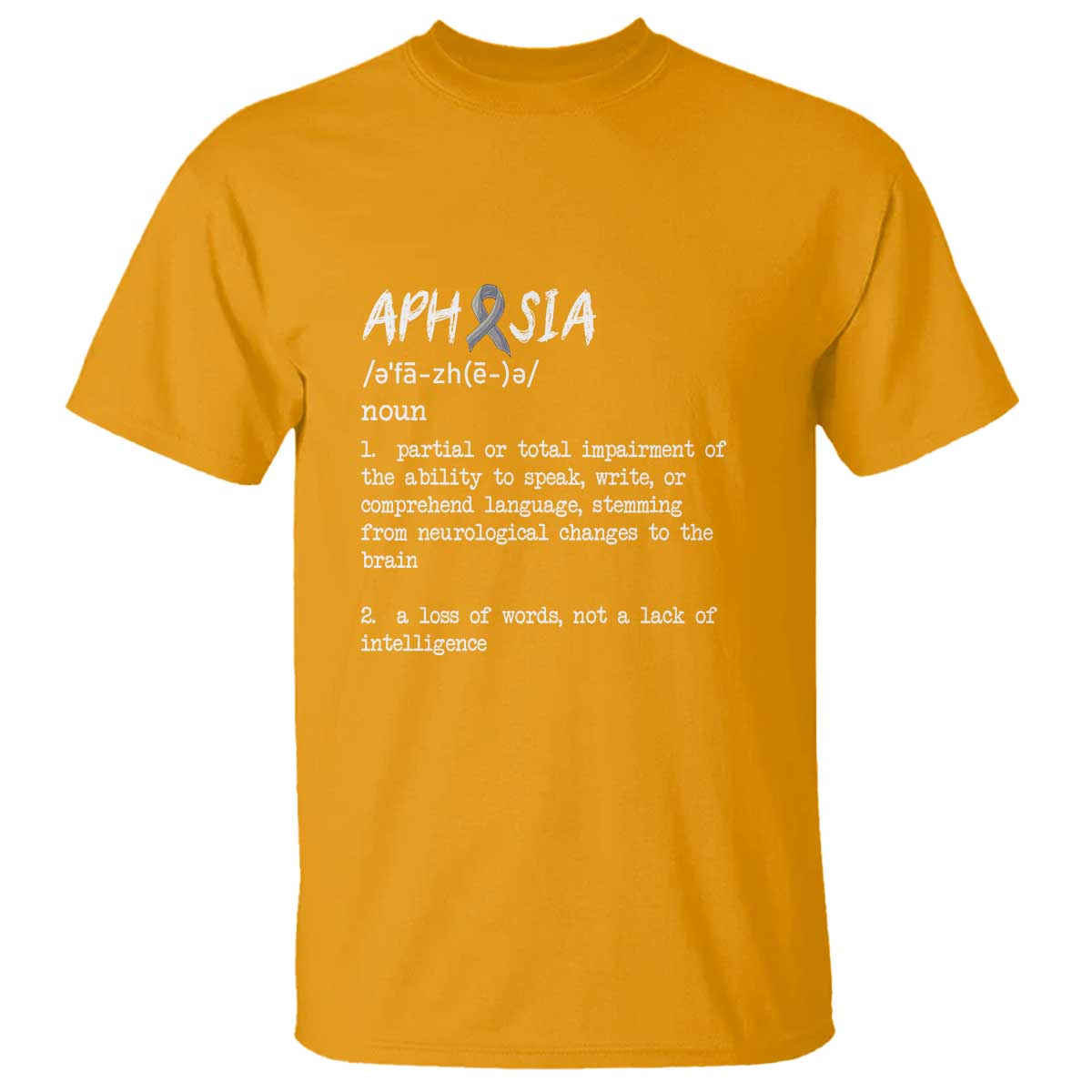 Funny Educational Aphasia Definition T Shirt A Loss Of Words Not A Lack Of Intelligence - Wonder Print Shop