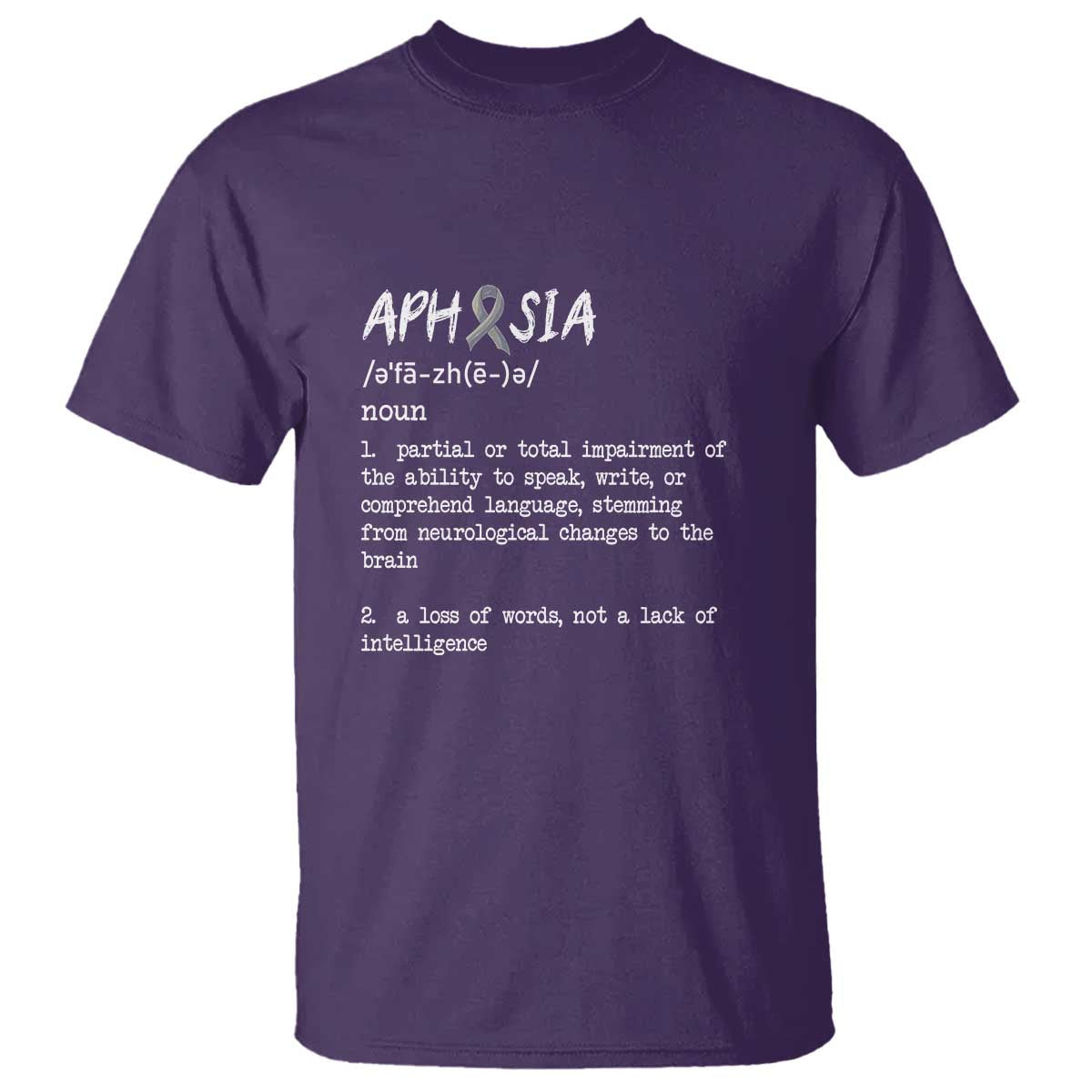 Funny Educational Aphasia Definition T Shirt A Loss Of Words Not A Lack Of Intelligence - Wonder Print Shop