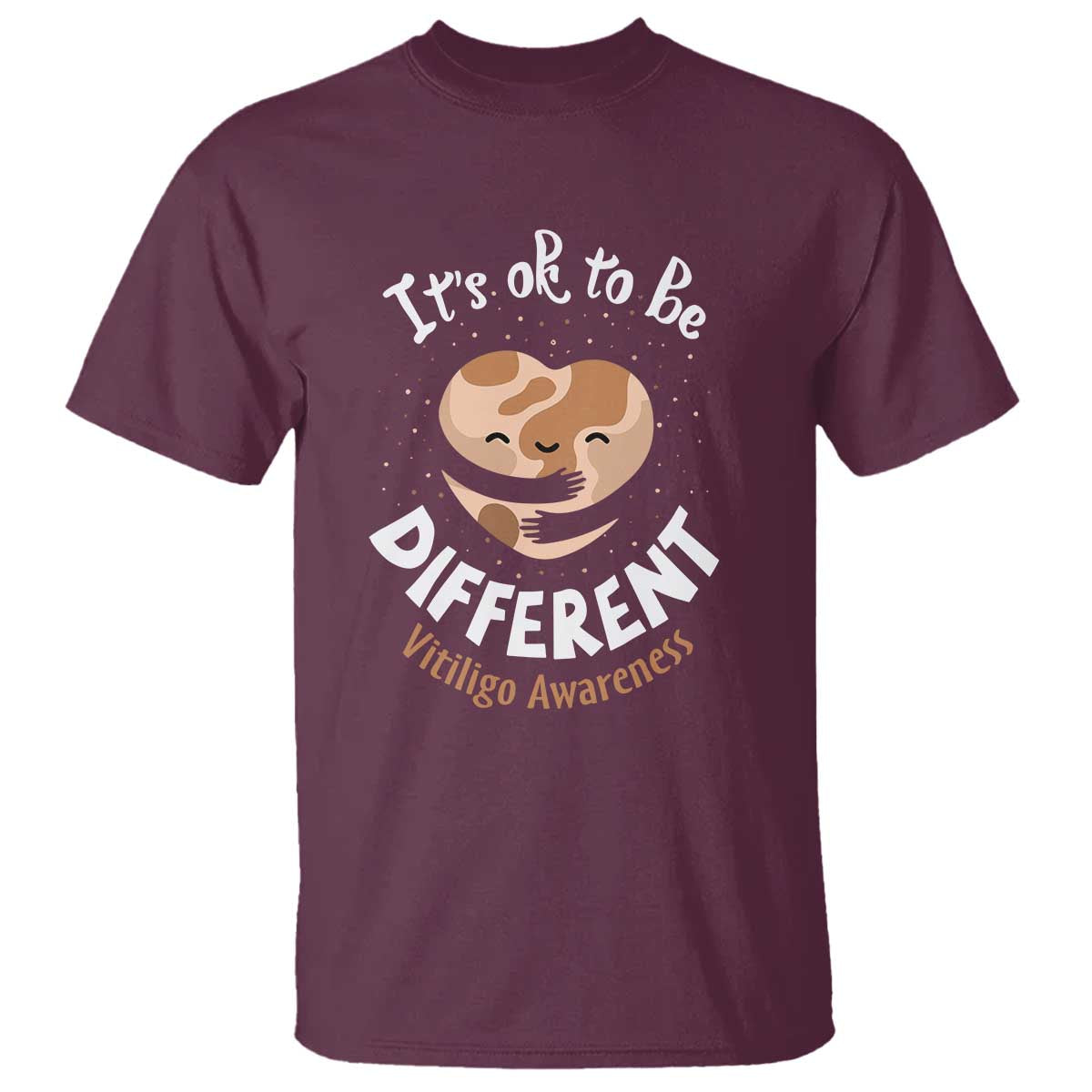 Vitiligo Awareness T Shirt Its Ok To Be Different - Wonder Print Shop