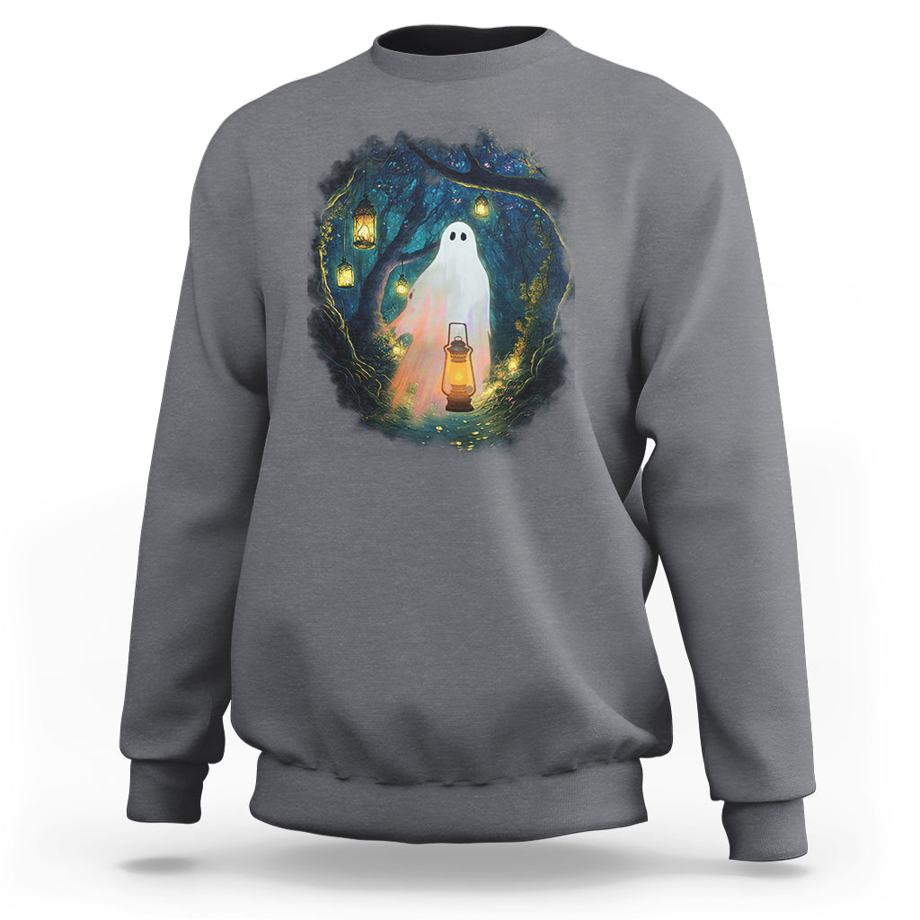 Ghost Sweatshirt Ghost In The Forest Shirt - Wonder Print Shop