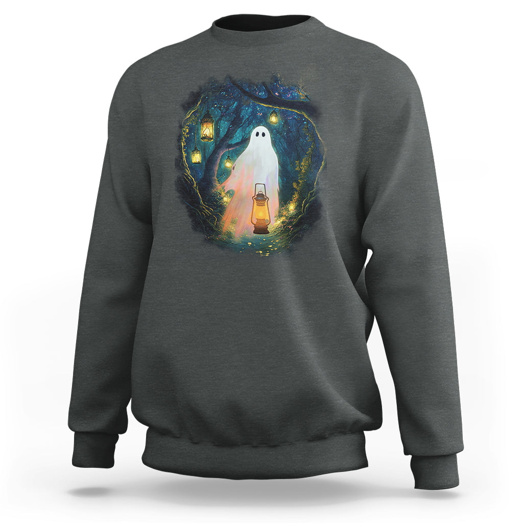 Ghost Sweatshirt Ghost In The Forest Shirt - Wonder Print Shop