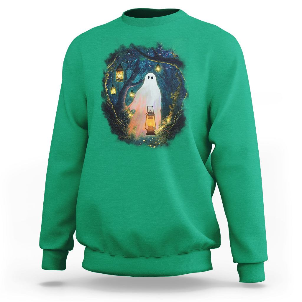 Ghost Sweatshirt Ghost In The Forest Shirt - Wonder Print Shop