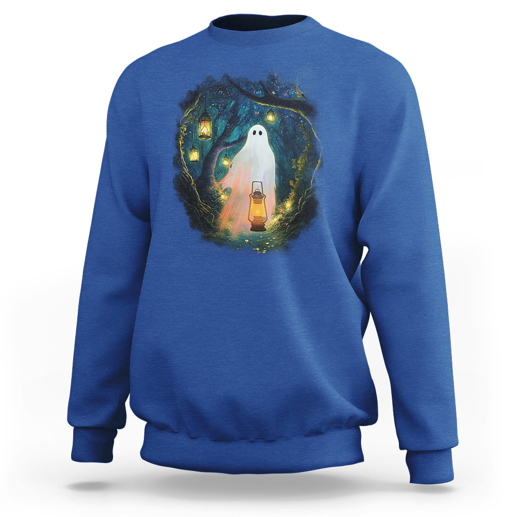 Ghost Sweatshirt Ghost In The Forest Shirt - Wonder Print Shop