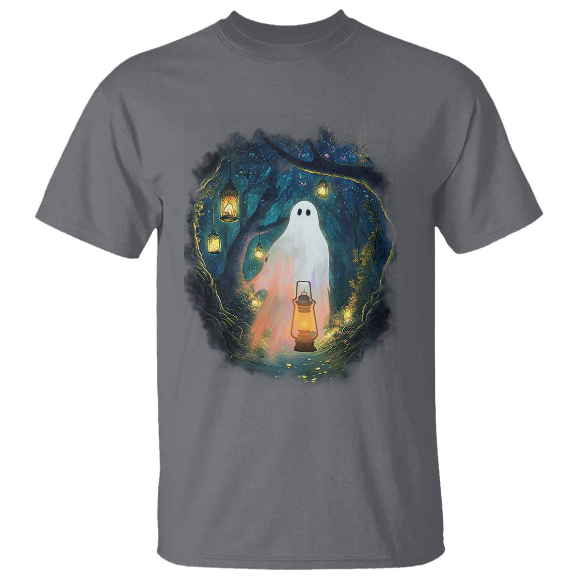 Ghost T Shirt Ghost In The Forest Shirt - Wonder Print Shop