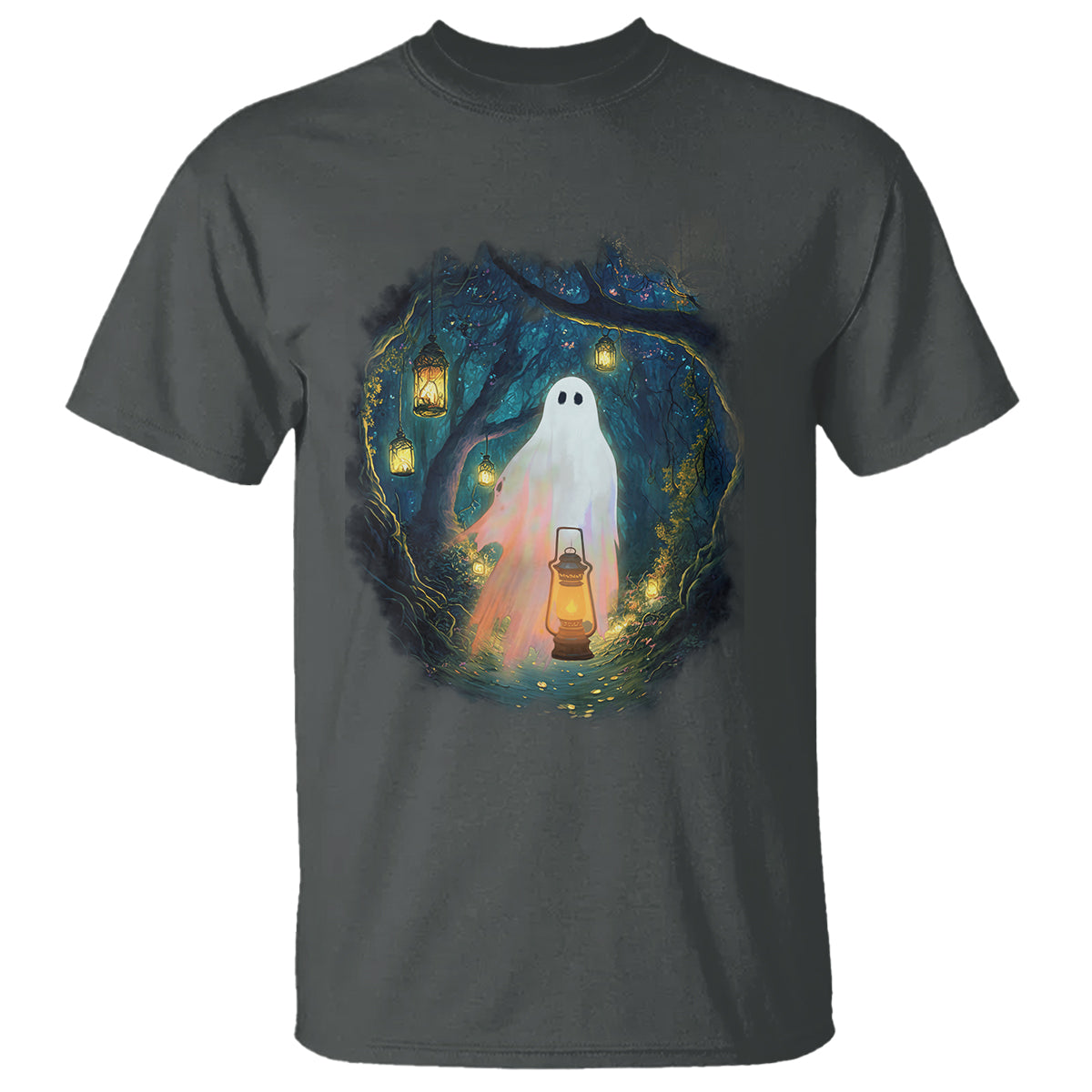 Ghost T Shirt Ghost In The Forest Shirt - Wonder Print Shop