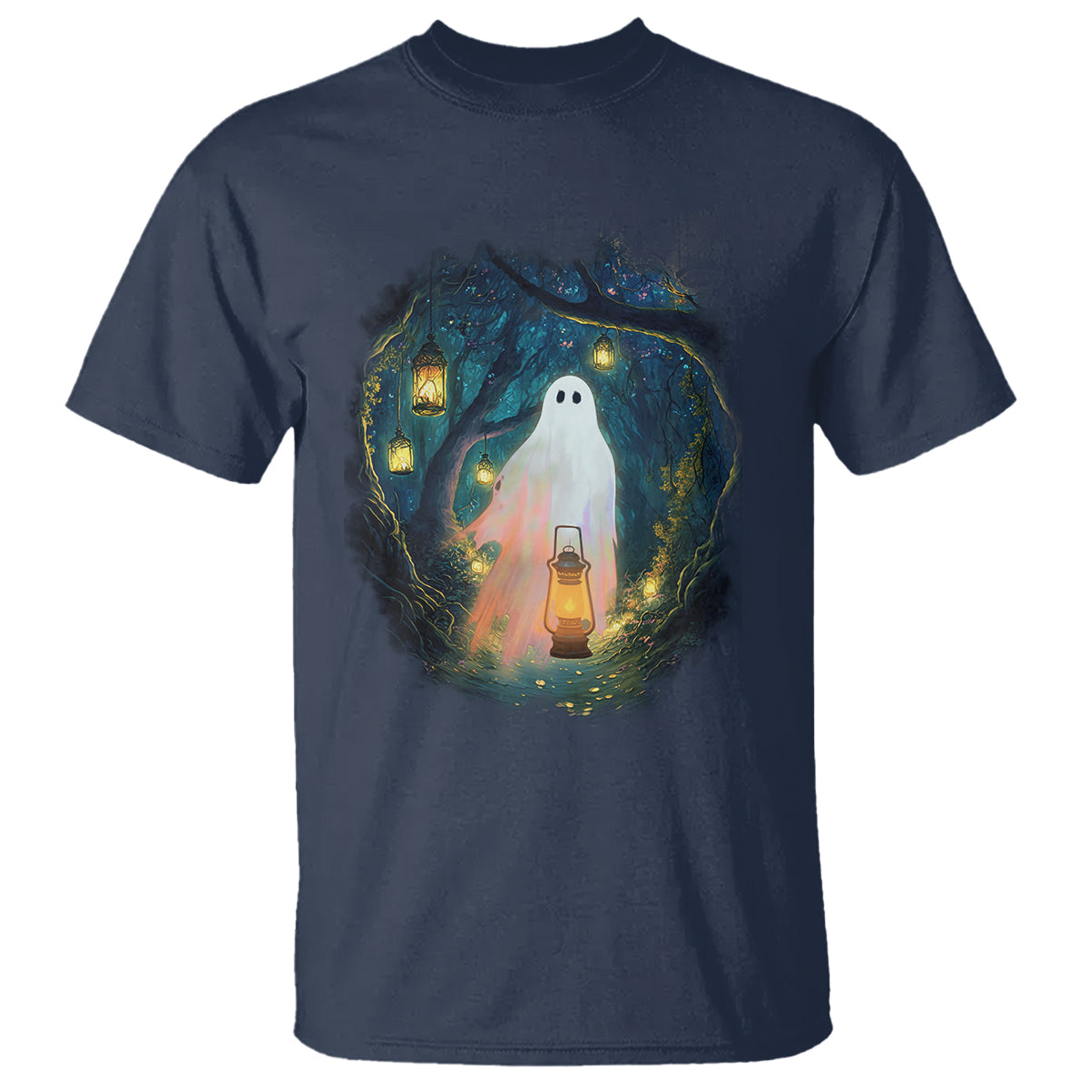 Ghost T Shirt Ghost In The Forest Shirt - Wonder Print Shop