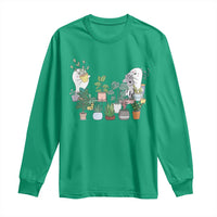 Ghost Garden Halloween Gardener Gardening Long Sleeve Shirt