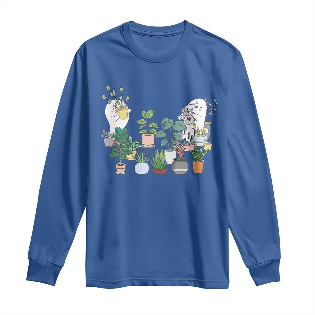 Ghost Garden Halloween Gardener Gardening Long Sleeve Shirt