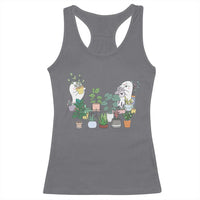 Ghost Garden Halloween Gardener Gardening Racerback Tank Top