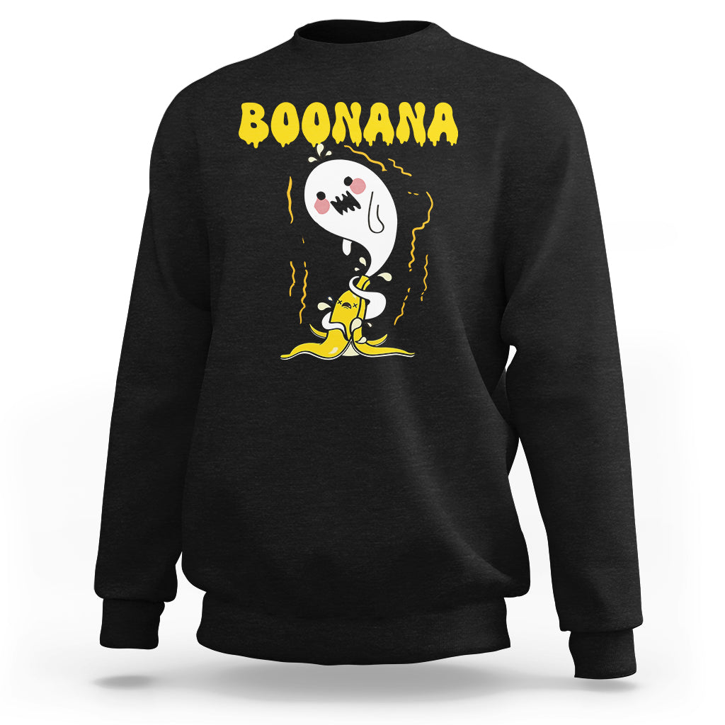 Halloween Sweatshirt Banana Ghost Boonana Cute Costume - Wonder Print Shop